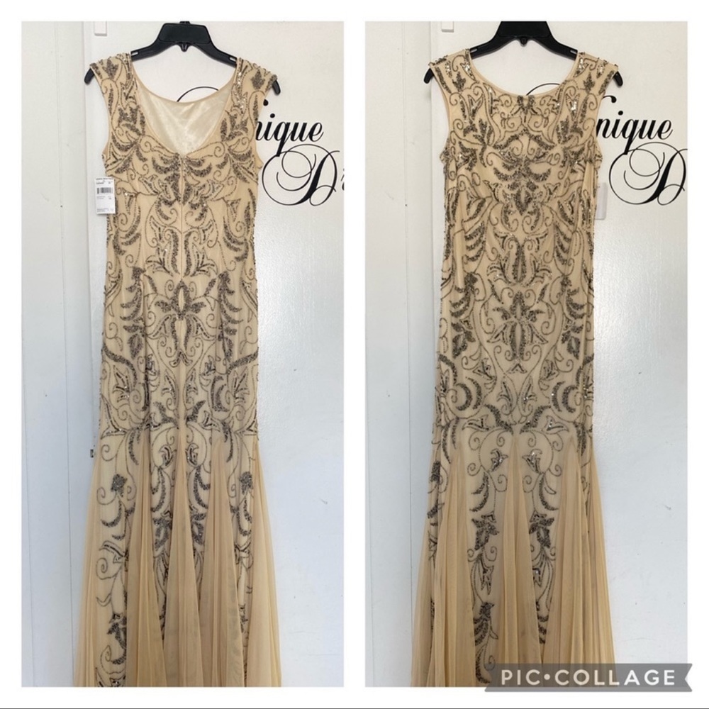 Adrianna Papell beaded sleeveless long gown - Picture 9 of 9